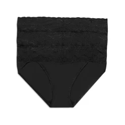 Best deal โจ Natori Bliss Perfection V-Kinis, Set Of 3 Cameo Rose/black/cashmere ๐