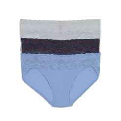 Best deal ✨ Natori Bliss Perfection V-Kinis, Set Of 3 Cameo Rose/black/cashmere 😀 -Natori Shop unnamed file 167