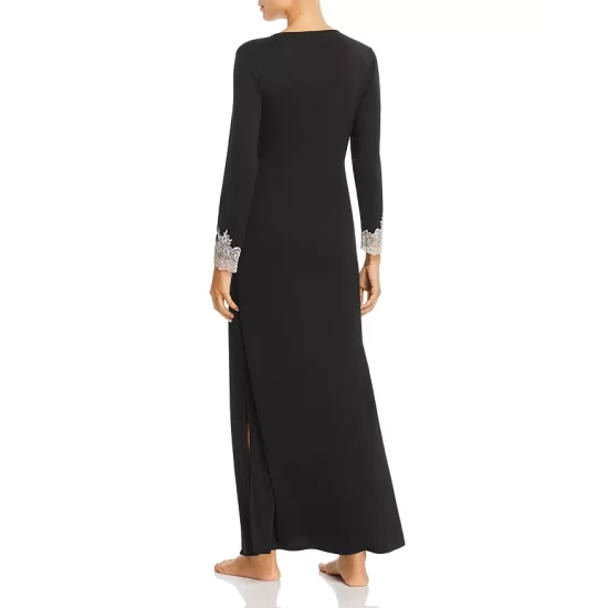 Budget 🌟 Natori Luxe Shangri-La Lounger Gown - 100% Exclusive Black/coccoon 👏 4 Budget 🌟 Natori Luxe Shangri-La Lounger Gown - 100% Exclusive Black/coccoon 👏 - Image 2