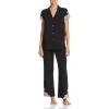 Budget 👏 Natori Luxe Shangri-La Cropped PJ Set Black/cocoon 💯
