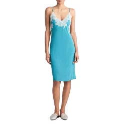 Hot Sale 🛒 Natori Luxe Shangri-La Chemise Heather Vivid Teal 💯