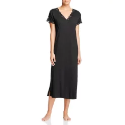 Deals 💯 Natori Zen Floral Lace Nightgown Heather Navy Blue 💯