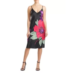 Cheapest โญ Natori Floral Print Slip Black Multi ๐คฉ