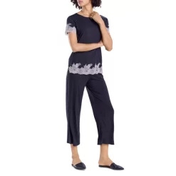 Brand new 🎁 Natori Luxe Shangri-La Pajama Set Anthracite/cocoon 😀