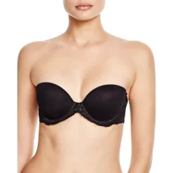 Best Sale ๐งจ Natori Feathers Strapless Plunge Bra Black ๐