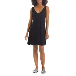 Outlet 😀 Natori Knit V Neck Nightgown Black 💯