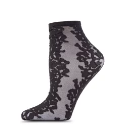 Budget 😀 Natori Animal Sheer Shortie 🧦 Socks Black ⭐