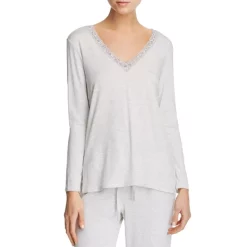 Best Sale 🥰 Natori Feathers Essential Long PJ Set Heather Pebble Stone ⭐